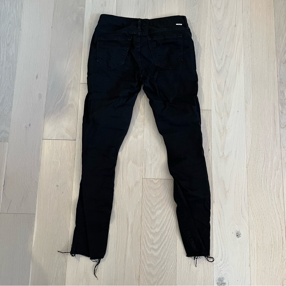 Mother looker ankle fray black jeans 25 - Picture 3 of 10